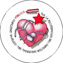 Chapa Corazón Sanidad Pública