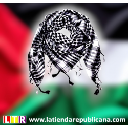 Pañuelo "Kufiya" Palestino Blanco/Negro