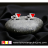 Pendientes Triángulo Rojo