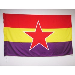 Bandera Republicana con la Estrella del Ejército Popular (Mate)