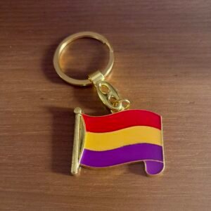 Llavero Bandera Republicana Dorado