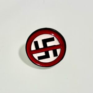 Pin Metálico Antifascista blanco