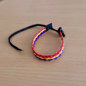 Pulsera Republicana de tela y cuero
