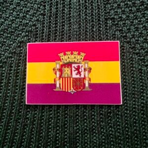 Pegatina Bandera Republicana con Escudo