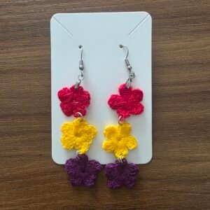 Pendientes Artesanales Republicanos Flores