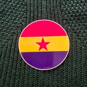 Pegatina Redonda Republicana con Estrella