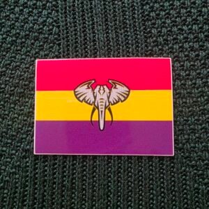 Pegatina Bandera Republicana Elefante