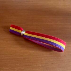 Pulsera elástica Republicana 15 mm con cuenta