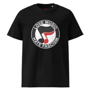 Camiseta Antifascista Love Music, Hate Fascism