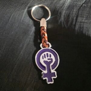 Llavero Símbolo Feminista morado