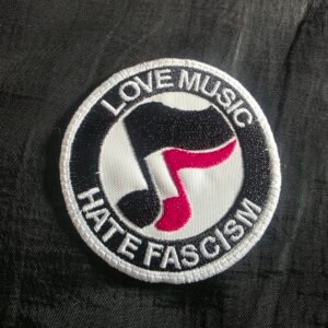 Parche Redondo Love Music, Hate Fascism