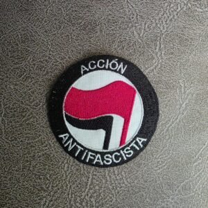 Parche Bordado Redondo Acción Antifascista Roja
